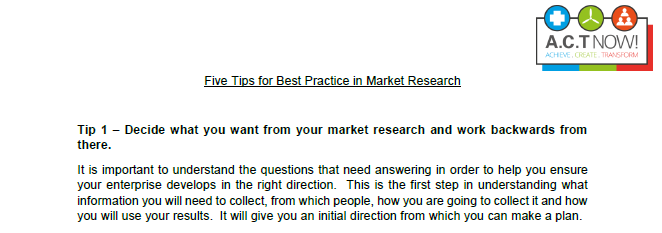 Market research screenshot