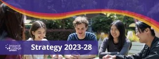 Groups of students smiling at each other, representing the Strategy 2023-28
