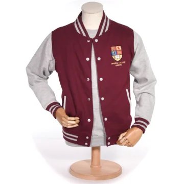 Crest Varsity Jacket Burgundy