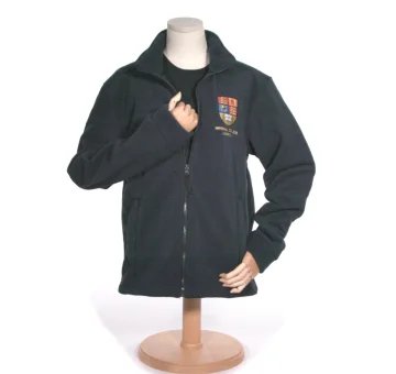 Crest Zip Up Fleece in Navy