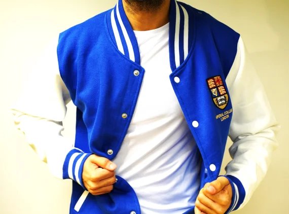 Letterman jacket deals blue